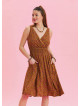 V Neck Robe Olive Authentic Dress 4516